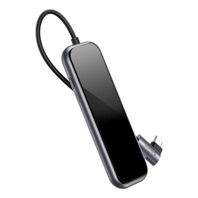 Переходник Baseus для MacBook HUB Multifunctional (Type-C to 3xUSB3.0+HD4K+SD/TF+PD) (CAHUB-CZ0G) Deep Grey, темно-серый