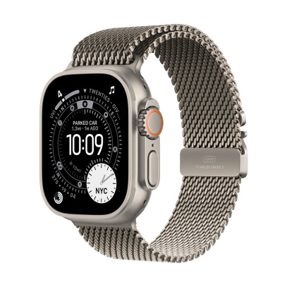 Apple Watch Ultra 3 (2025), 49 мм корпус из титана цвета «Natural», ремешок Titanium Milanese Loop размера S цвета «Natural» Apple Watch Ultra 3 (2025), 49 мм корпус из титана цвета «Natural», ремешок Titanium Milanese Loop размера S цвета «Natural»
