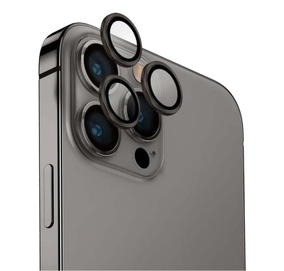 Стекло для iPhone 15 Pro UNIQ OPTIX Camera Lens protector Aluminium (IP6.1P(2023)-ALENSGRY) Grey