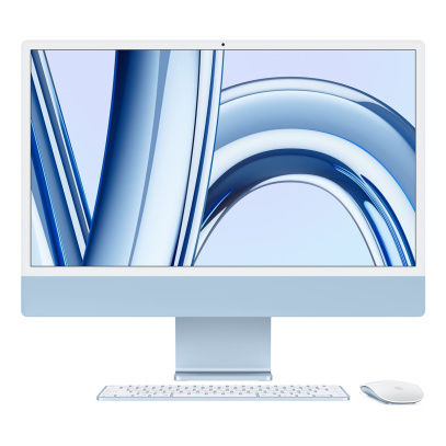 Apple iMac 24" (M3, 8C CPU, 10C GPU, 2023) Retina 4,5K, 8Gb, 256Gb SSD (MQRQ3) Blue, синий Apple iMac 24" (M3, 8C CPU, 10C GPU, 2023) Retina 4,5K, 8Gb, 256Gb SSD (MQRQ3) Blue, синий