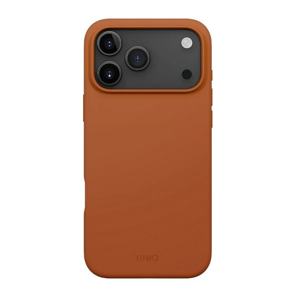 Чехол для iPhone 17 Pro с MagSafe UNIQ LINO (IP6.3P(2025)-LINOMSORG) Sunset Orange, оранжевый