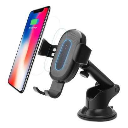 Автомобильный держатель с функцией беспроводной зарядки Baseus Gravity Wireless Charger Car Mount (WXYL-A01) Черный