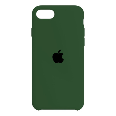 Чехол Silicone Case для Apple iPhone 7/8/SE (2020) Dark Green, темно-зеленый