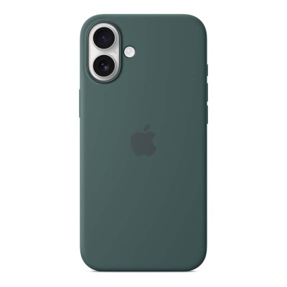 Чехол Silicone Case для Apple iPhone 16 Plus с MagSafe Dark Green, темно-зеленый