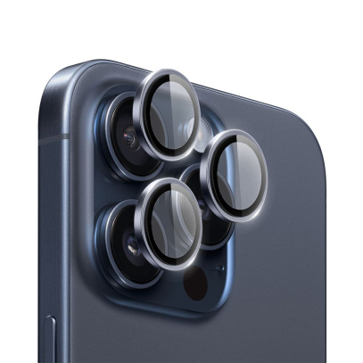 Защитное стекло для камеры iPhone 15 Pro Max WiWU PVD Dual Color Camera Lens Guard Anti-Scratch (LG-004) Dark Blue, синий Защитное стекло для камеры iPhone 15 Pro Max WiWU PVD Dual Color Camera Lens Guard Anti-Scratch (LG-004) Dark Blue, синий