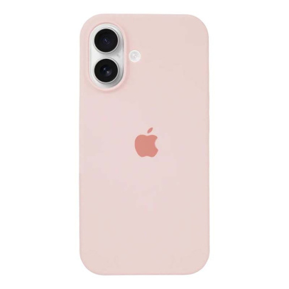 Чехол Silicone Case для Apple iPhone 16 с MagSafe Light Pink, светло-розовый
