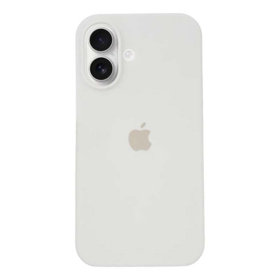 Чехол Silicone Case для Apple iPhone 16 Plus White, белый