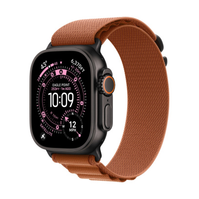 Apple Watch Ultra 3 (2025), 49 мм корпус из титана цвета «Black», ремешок Alpine Loop размера L цвета «Terra Cotta» Apple Watch Ultra 3 (2025), 49 мм корпус из титана цвета «Black», ремешок Alpine Loop размера L цвета «Terra Cotta»