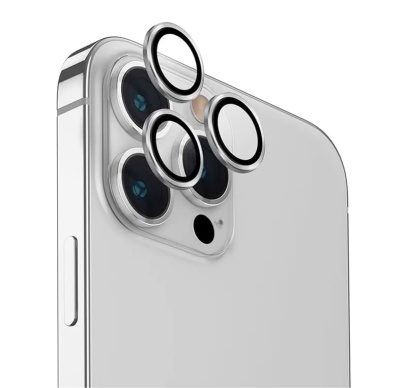 Защитное стекло для камеры iPhone 15 Pro WiWU PVD Dual Color Camera Lens Guard Anti-Scratch (LG-004) Silver, серебро