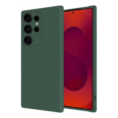 Чехол для Samsung Galaxy S25 Ultra Silicone Case Темно-зеленый