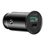 Автомобильное зарядное устройство Baseus Circular Metal PPS Quick Charger Car Charger 30W (CCYS-C01) Черный Автомобильное зарядное устройство Baseus Circular Metal PPS Quick Charger Car Charger 30W (CCYS-C01) Черный