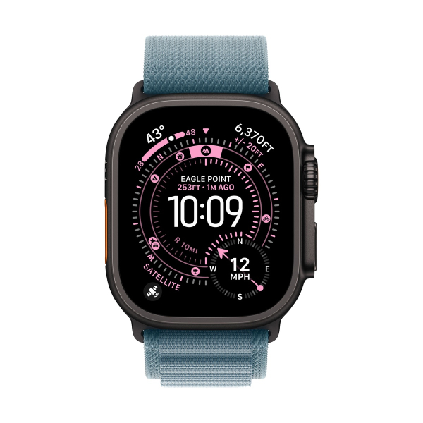 Apple Watch Ultra 3 (2025), 49 мм корпус из титана цвета «Black», ремешок Alpine Loop размера S цвета «Light Blue» Apple Watch Ultra 3 (2025), 49 мм корпус из титана цвета «Black», ремешок Alpine Loop размера S цвета «Light Blue»