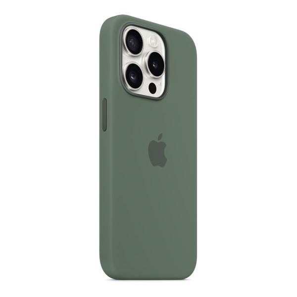 Чехол Silicone Case для Apple iPhone 15 Pro с MagSafe (original) Cypress, зеленый