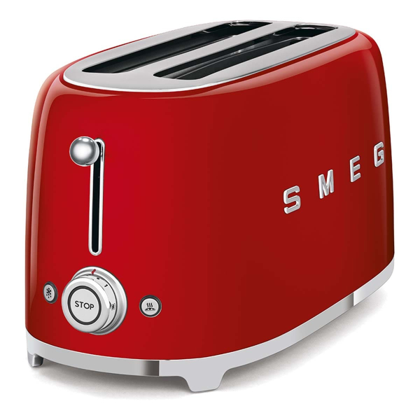 Тостер на 4 ломтика SMEG 50s style (TSF02RDEU) Красный