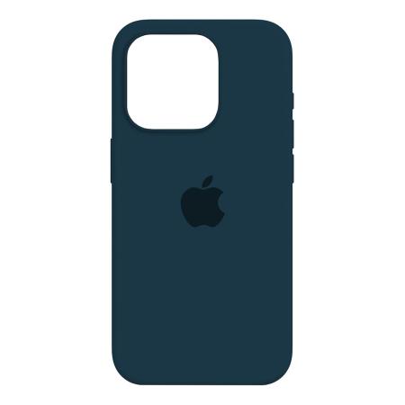 Чехол Silicone Case для Apple iPhone 15 Pro с MagSafe Storm Blue, синий Чехол Silicone Case для Apple iPhone 15 Pro с MagSafe Storm Blue, синий