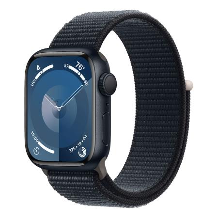 Apple Watch Series 9, 41 мм корпус из алюминия цвета «Midnight», ремешок Sport Loop цвета «Midnight» Apple Watch Series 9, 41 мм корпус из алюминия цвета «Midnight», ремешок Sport Loop цвета «Midnight»
