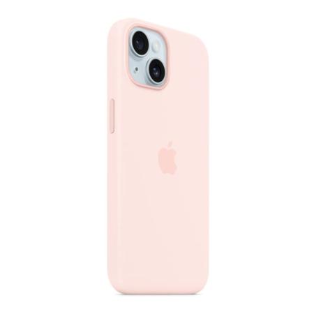 Чехол для Apple iPhone 15 Silicone Case с MagSafe Pink, розовый