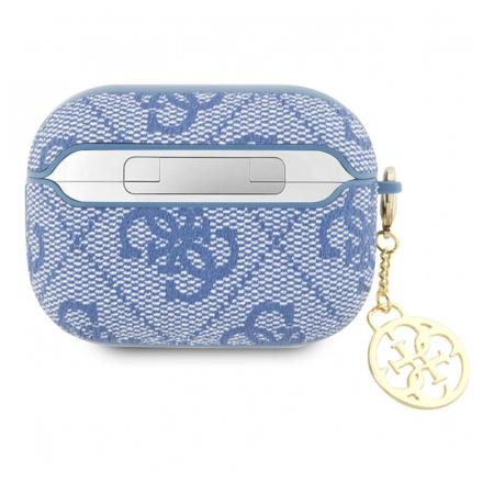 Чехол для Airpods Pro 2 Guess PU leather 4G with metal logo and Heart charm (GUAP2G4GSMB) Синий Чехол для Airpods Pro 2 Guess PU leather 4G with metal logo and Heart charm (GUAP2G4GSMB) Синий