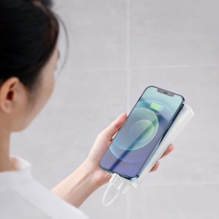 Внешний аккумулятор Baseus Bipow Digital Display Fast Charge Power Bank 20000mAh 20W Overseas Edition PPBD20K (PPBD050302) Белый Внешний аккумулятор Baseus Bipow Digital Display Fast Charge Power Bank 20000mAh 20W Overseas Edition PPBD20K (PPBD050302) Белый