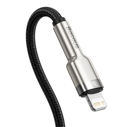 Кабель Baseus Cafule Series Metal Data Cable USB to iP 2,4A, 2 м (CALJK-B01) Чёрный