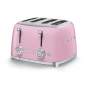 Тостер на 4 ломтика SMEG 50s style (TSF03PKEU) Розовый