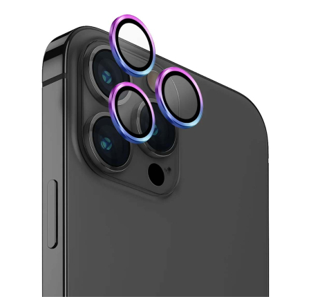 Стекло на камеру для iPhone 14 Pro/14 Pro Max UNIQ OPTIX Camera Lens protector Aluminium (IP6.1P-6.7PM-LENSIRD) Iridescent