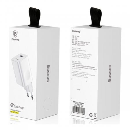Сетевое зарядное устройство быстрое Baseus QC 3.0 24 Вт (CCALL-BX02) Белый