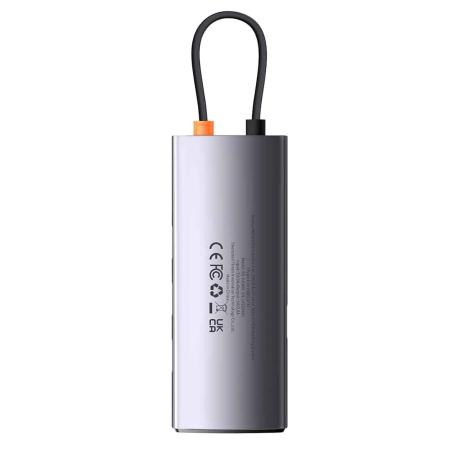 Хаб Baseus Metal Gleam Series 4в1 Multifunctional Type-C - USB3.0*4 HUB Docking Station WKWG070013 (BS-OH066) Серый Хаб Baseus Metal Gleam Series 4в1 Multifunctional Type-C - USB3.0*4 HUB Docking Station WKWG070013 (BS-OH066) Серый