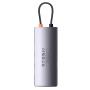 Хаб Baseus Metal Gleam Series 4в1 Multifunctional Type-C - USB3.0*4 HUB Docking Station WKWG070013 (BS-OH066) Серый Хаб Baseus Metal Gleam Series 4в1 Multifunctional Type-C - USB3.0*4 HUB Docking Station WKWG070013 (BS-OH066) Серый