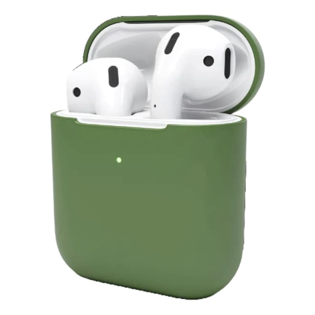 Чехол для Apple AirPods 1/2 Silicone Case Green, зеленый
