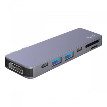 USB-C адаптер Deppa для MacBook 7в1 (73121) Графит USB-C адаптер Deppa для MacBook 7в1 (73121) Графит