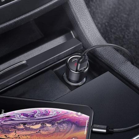 Автомобильное зарядное устройство Baseus 2 USB Quick Charger 45W (USB-C+USB) (CCMLC20C-01) Черный Автомобильное зарядное устройство Baseus 2 USB Quick Charger 45W (USB-C+USB) (CCMLC20C-01) Черный