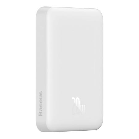 Внешний аккумулятор Baseus Magnetic Mini Wireless Fast Charge power bank с поддержкой беспроводной зарядки 10000mAh 20W (PPCX030002) Белый Внешний аккумулятор Baseus Magnetic Mini Wireless Fast Charge power bank с поддержкой беспроводной зарядки 10000mAh 20W (PPCX030002) Белый