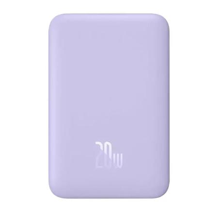 Внешний аккумулятор Baseus Magnetic Wireless Charging Power Bank 10000mAh 20W с поддержкой беспроводной зарядки (PPCXM10) Фиолетовый Внешний аккумулятор Baseus Magnetic Wireless Charging Power Bank 10000mAh 20W с поддержкой беспроводной зарядки (PPCXM10) Фиолетовый