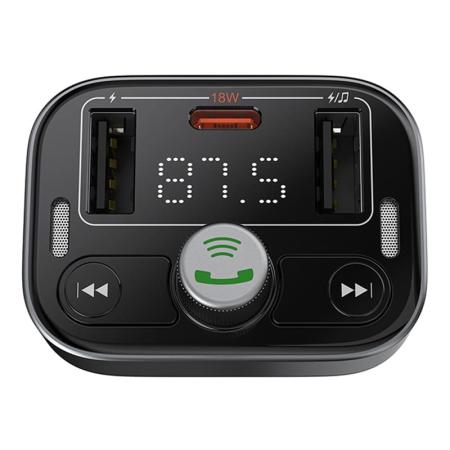 Автомобильное зарядное устройство/FM-модулятор/трансмиттер Baseus S-09 Pro Series Car FM Transmitter (C10762200113-00) Черный Автомобильное зарядное устройство/FM-модулятор/трансмиттер Baseus S-09 Pro Series Car FM Transmitter (C10762200113-00) Черный