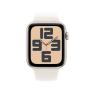 Apple Watch SE (2024), 44 мм корпус из алюминия цвета «Starlight», ремешок Sport Band размера M/L цвета «Starlight»