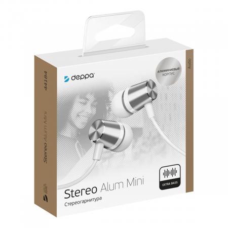 Наушники Deppa Stereo Alum Mini (44184) Серебряный Наушники Deppa Stereo Alum Mini (44184) Серебряный