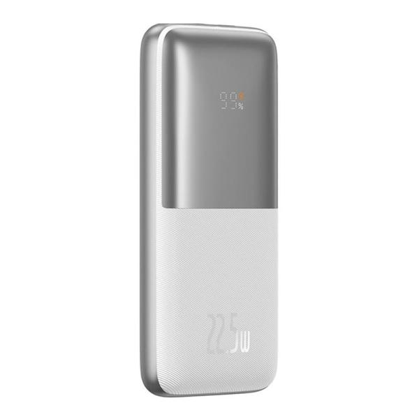 Внешний аккумулятор Baseus Bipow Pro Digital Display Fast Charge 10000mAh 20W с кабелем USB - Type-C, 3A, 0,3 м PPBD2-1020 (PPBD040102) Белый