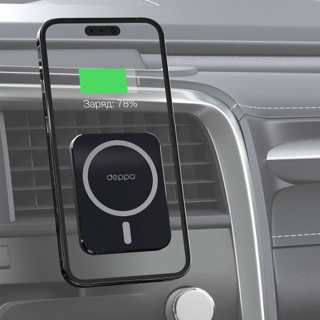 Автомобильный держатель Deppa Mage Safe Sky магнитный (55202) Черный Автомобильный держатель Deppa Mage Safe Sky магнитный (55202) Черный