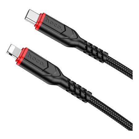 Кабель hoco. Type-C – Lighting Victory PD charging data cable iPhone, 3A, 20W, 1 м (X59) Черный Кабель hoco. Type-C – Lighting Victory PD charging data cable iPhone, 3A, 20W, 1 м (X59) Черный