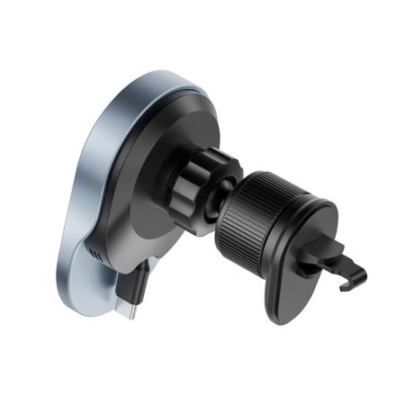 Автомобильный держатель с беспроводной зарядкой WiWU Strong Magnetic Wireless Charging Car Mount + Charging Cable (CH-315) Черный Автомобильный держатель с беспроводной зарядкой WiWU Strong Magnetic Wireless Charging Car Mount + Charging Cable (CH-315) Черный