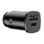 Автомобильное зарядное устройство Baseus Square Metal PPS Car Charger A+C 30W BS-C15C (CCALL-AS01) Черный Автомобильное зарядное устройство Baseus Square Metal PPS Car Charger A+C 30W BS-C15C (CCALL-AS01) Черный