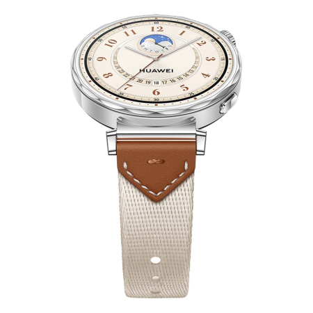 Часы HUAWEI Watch GT 5 Silver, 41 мм, цвет корпуса серебряный, цвет ремешка бежевый Часы HUAWEI Watch GT 5 Silver, 41 мм, цвет корпуса серебряный, цвет ремешка бежевый