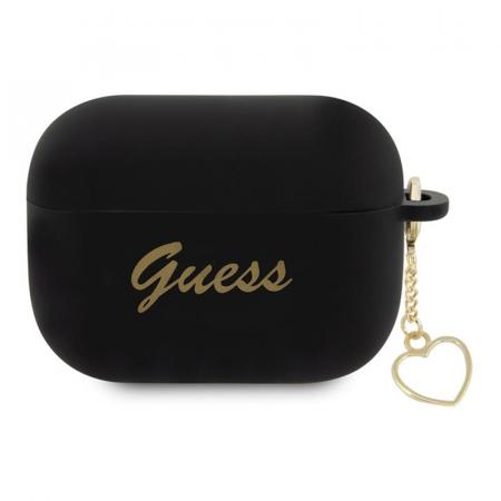 Чехол для AirPods Pro 2 Guess CG Mobile Silicone Script logo with Heart charm (GUAP2LSCHSK) Черный Чехол для AirPods Pro 2 Guess CG Mobile Silicone Script logo with Heart charm (GUAP2LSCHSK) Черный