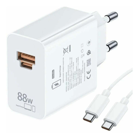 Сетевое зарядное устройство Huawei Super Charger PD Adapter 88W USB - USB-C, белый