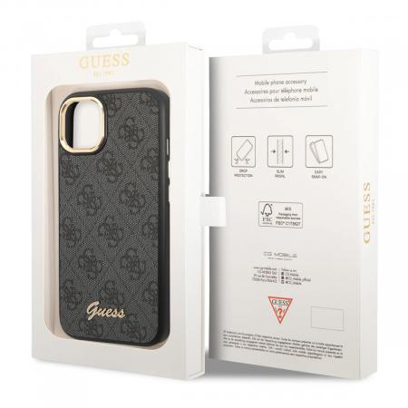 Чехол Guess для iPhone 14 CG Mobile PU 4G Script metal logo Hard (GUHCP14SHG4SHK) Черный Чехол Guess для iPhone 14 CG Mobile PU 4G Script metal logo Hard (GUHCP14SHG4SHK) Черный