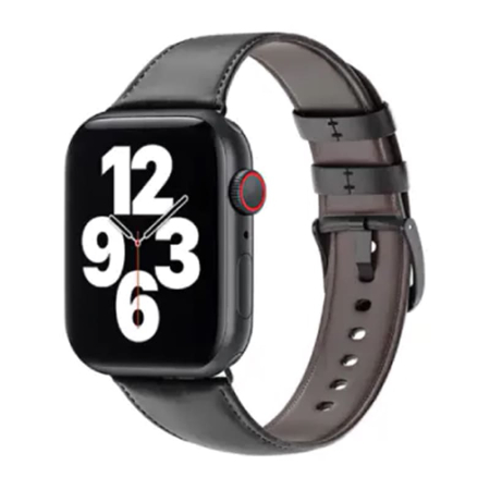 Кожаный ремешок для Apple Watch 38/40/41 мм WiWU (Wi-WB003) Black, черный Кожаный ремешок для Apple Watch 38/40/41 мм WiWU (Wi-WB003) Black, черный