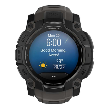 Часы Garmin INSTINCT 3 AMOLED 50мм Black, черный с угольно-черным ремешком Часы Garmin INSTINCT 3 AMOLED 50мм Black, черный с угольно-черным ремешком
