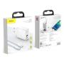 Сетевое зарядное устройство USB-C с USB Type-C Кабелем Baseus Quick Charge 30 Вт Speed Series разъем Type-C (TZCAFS-A02) Белый Сетевое зарядное устройство USB-C с USB Type-C Кабелем Baseus Quick Charge 30 Вт Speed Series разъем Type-C (TZCAFS-A02) Белый