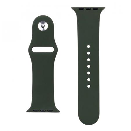 Силиконовый ремешок для Apple Watch 42/44/45 мм Темно-зеленый Силиконовый ремешок для Apple Watch 42/44/45 мм Темно-зеленый